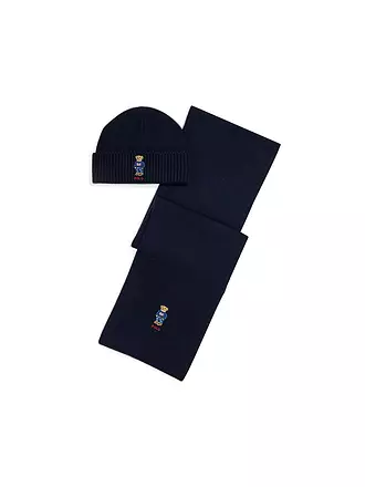 POLO RALPH LAUREN | Coffret cadeau bonnet et écharpe | dunkelblau